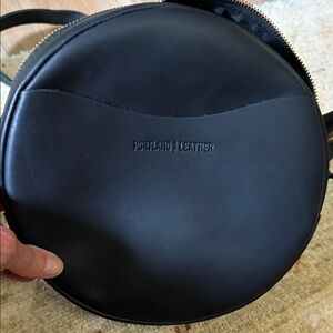 Portland Leather Black Crossbody Bag